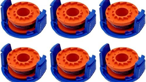 Trimmer Replacement Spool Line with Spool Cover Compatible with MacAllister MGTP18Li 1.5mm 1x2.5m Grass Trimmers,Strimmer (6 Pcs)