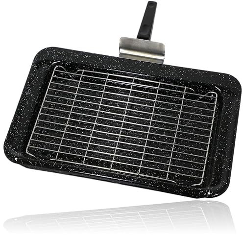 Grill Pan Tray with Grid + Handle Compatible with Leisure RANGEMASTER for Models 110, 90, 55