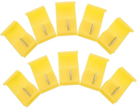 CHICAMPERA 10pcs Yellow Solderless Wire Connectors for Auto Wiring, Quick Splice Electrical Terminal Blocks for Car and Network Cable, Snap Wire Splice Kit for Vehicle and Speaker Cable Installation