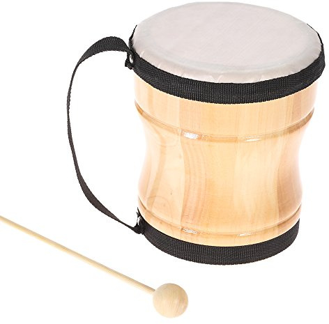 Kids Bongo Drum Bongo Drum con Strumento Musicale a Percussione in Legno di Mazza per lo Sviluppo di Talenti Musicali