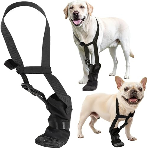 Hundeschuhe Pfotenschutz Outdoor, Dog Paws Recovery Shoe, Hundeschuhe zur Erholung, Haustierwunden Verhindern Lecken, Atmungsaktiv Weich Hundesocken Anti Rutsch, für Pet Verletzung Recovery