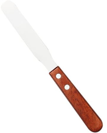 IMIKEYA Spatola epilatoria in acciaio inox manico in legno raschietto multifunzionale per depilazione del corpo applicatore portatile per cera strumento professionale per salone e uso