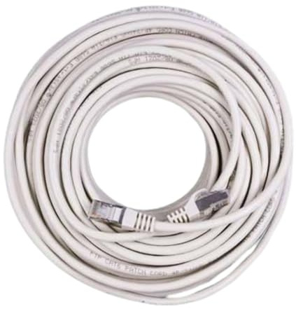 A2ZWORLD 1 Pezzo Cavo Ethernet Cat 6 30 Metri, FTP RJ45 Patch Cord Schermato LAN, Cavo Rete per Modem Router PC Switch Smart TV Console