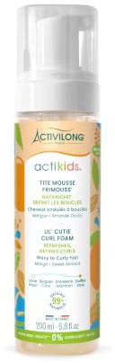 ACTIVILONG - Tite mousse Frimouss' Actikids - Rafraîchit & Définit les boucles - Cheveux des enfants Ondulés à Bouclés - 99% d'ingrédients d'origine naturelle - Made in France - 200 ml
