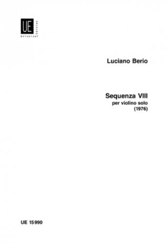 UNIVERSAL EDITION BERIO LUCIANO - SEQUENZA VII - VIOLIN Partition classique Cordes Violon