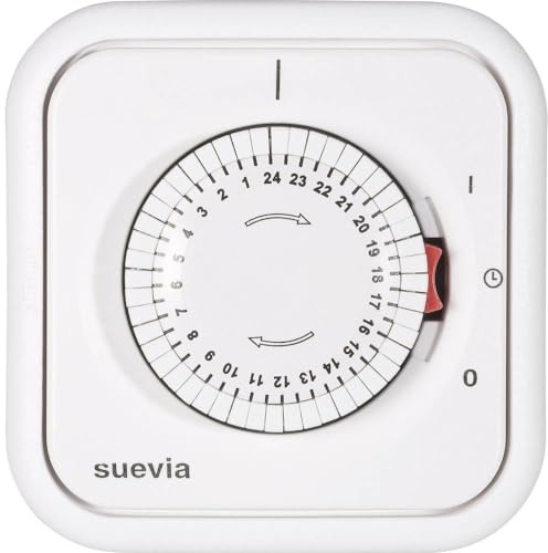 Suevia 348.002 Unterputz-Zeitschaltuhr analog Tagesprogramm 2200W IP20