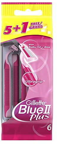 Gillette Blue II Plus - Máquinillas Desechables Para Mujer - 5 + 1 Uds