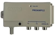 Proception PROAMP12 2 Way Professional Indoor Digital Aerial Amplifier Booster for TV, White
