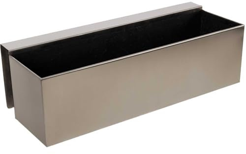 VIVANNO Blumenkasten Balkonkasten Binox V2A Edelstahl Rostfrei - 60 cm | Wetterfester Pflanzkasten für Balkongeländer - Inklusive Halterung - Frostsicherer Trog aus 1 mm starkem Metall