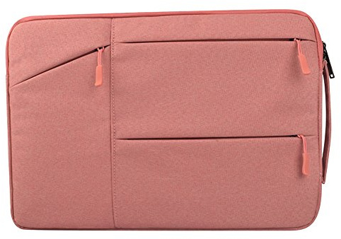 Laptop Sleeve Cover Bag with Handles and Zipped Pockets Protector Bag for MacBook Pro Air/Surface Book/Most/Laptop Notebook Ultrabook Carrying Case 14 Inch Pink