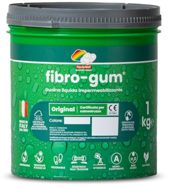 FIBROGUM ORIGINAL GRIGIO 1 KG - Membrana Impermeabilizzante ad Alte Prestazioni