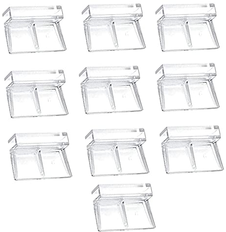 Istloho 10x Glasabdeckung Clip Unterstützung Halter Glasabdeckungs Clips für Aquarien, Acryl-Clips Glasabdeckung, universale Halterungen für randlose Aquarien, 6mm