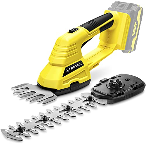 TROTEC Cesoie per Erba e arbusti a Batteria PGSS 10-20V (Senza Batteria) 1200/min Forbici | Cesoie per l'erba | Tagliasiepi | Rifinitore di Bordi |