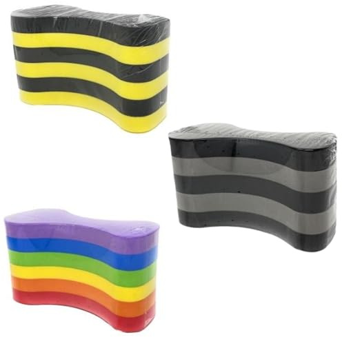 AQASKIN Freeflow Pullbuoy - Entrenamiento en Piscina para piernas y Parte Superior del Cuerpo - para niños y Adultos - Unisex (Amarillo/Negro)