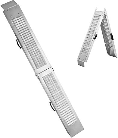 Taurus 250 - Rampa da Carico in Acciaio Antiscivolo da 250 kg per Moto e Scooter. Dotata di Maniglie e da Marciapiede. 170x22,5x4,5 cm