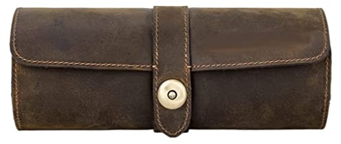 RUVOO Uhrenrolle Uhrenbox Uhrenhalter Uhrenaufbewahrung 3 Slots Uhrenbox Leder Travel Watch Case Roll Organizer Uhrenaufbewahrungskoffer Uhrenvitrine Uhrenetui Uhrenaufbewahrung