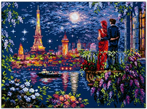 Magic Needle 550-766 ZW Wochenende in Paris Kreuzstichset mit Zählmuster Zweigart Edition, Baumwolle, multifarbig, 40x30cm
