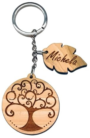 Generico Portachiavi personalizzato albero della vita - maestre/alunni - decorazione bomboniere nascita, battesimo, comunione, cresima, laurea - idea regalo fine scuola - anche con confezione