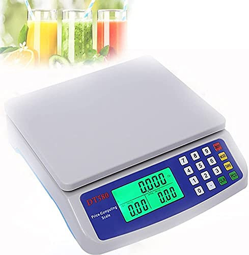 Balance de Cuisine, Balance de cuisine numérique 5 kg/1 g avec plateau, balance électronique des aliments, bouton rotatif à 360 degrés, fonction tare, écran LCD rétroéclairé.