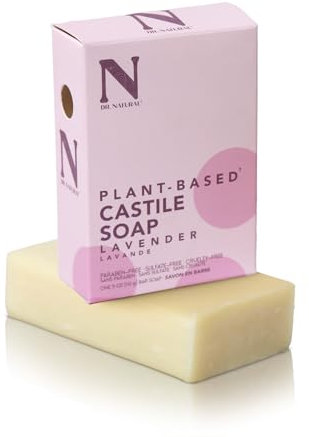 Dr. Natural Castile Bar Soap - Multipurpose Soap Bar with Anti-Acne Properties - For Face, Body and Hair - Sensitive Skin Body Wash - Lavender - 140 g