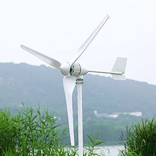 2000W Horizontal Windkraftanlage Generator 2KW 24V 48V Windturbine hocheffizient 24V 48V Windgenerator mit MPPT-Laderegler Freie Energie Energie 3 Blatt Windmühle (24, Volt)