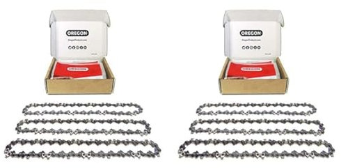 Oregon Chainsaw Chain for 18-Inch (45 cm) Bar -62 Drive Links – Low-Kickback Chain fits Husqvarna & 3-Pack Pole Saw Chains for 10-Inch (25 cm) Bar - 40 Drive Links – Low-Kickback Chainsaw