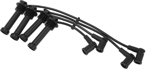 QUARKZMAN Zündleitungssatz Für Ford Focus II Kombi 1.6 (04-12) 4 Stück | Schwarz, Silikon/Nickel, OE 30731424, Verbessert Verbrennungseffizienz, Für Ford Fiesta Vi 1.25 (2008+)