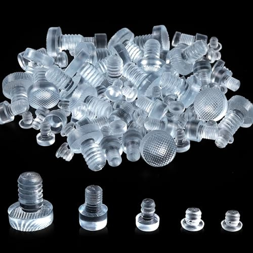 100 Stück Anschlagdämpfer PVC Türanschlagpuffer, Elastische Gummidämpfer, Gummipuffer Transparent, für Schranktüren, Schubladen, Glastische, Antikollision, Pufferung