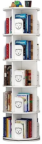 YTGHBIML Bücherturm Freistehend 360° drehbares Bücherregal, mehrere Ebenen, stehendes Bücherregal, großes Fassungsvermögen, Bücherregal, Kinder-Bilderbuch, Bücherregal-Organizer perfekte Darstellung