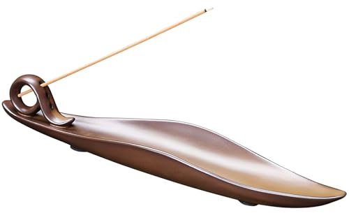 Dokeno Porta Incenso Ash Catcher Porcellana Portaincenso Porta Incenso Bastoncino di Incenso a Forma di Foglia Raccoglitore Cenere di Incenso per Decorazione Meditazione Yoga Spa