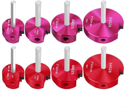 Zilimontt Escariador de tubos de aleación de aluminio de grado para tareas de fontanería, expansor de tubería de PVC compacto y ligero, escariador de línea de drenaje preciso, expansión rápida y