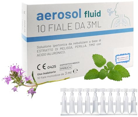 Dr. Corradini® Soluzione Fisiologica per Lavaggi Nasali con Acido Ialuronico Melissa Perilla e Timo Aerosol Lavaggio Nasale Adulti Bambini 10 Fiale