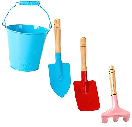 JOINPAYA 1satz Mini-gartenwerkzeug Für Junge Mädchen Teiliges Outdoor-gartenset Mit Schaufel Rechen Und Blauem Eimer Robuste Und Langlebige Gartenwerkzeuge Für Kleine Gärtner Für