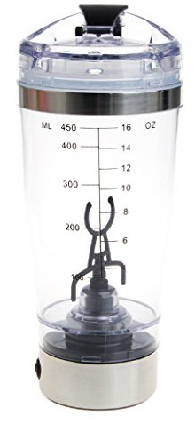 XFUYI Miscelatore Automatico Elettrico per Bottiglia d'Acqua con Shaker per proteine da 450 ml per Tazza PP+As