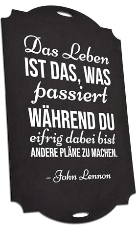 codiarts. Black Sign Vintage Holzbild, Wandbild, berühmte Zitate, Motivation (L (532 x 860mm), 21 Lennon)