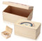 kebitedamai 2 Pezzi Scatola Legno con Coperchi, Grande Scatola in Legno con Coperchio, Scatole Conteniore Portaoggetti per Oggetti di Valore Artigianali (29x19x14 cm/26x16,5x12,5 cm)