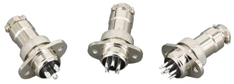 PXFOCOYD Aviation Connector 1 PCS Aviation Socket Plug GX16-2/3/4/5/6/7/8/9/10P 16MM Rhombus Flange Seat DF16 Series Aviation Column Connector(Socket_GX16 5P)