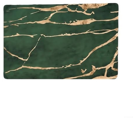 Alfombrilla de baño de piedra de diatomita, 60X40CM PU antideslizante de secado rápido alfombra de baño absorbente almohadilla de agua para baño, tina piso, cocina, mascotas (verde)