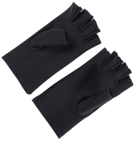 MAJORMENCH 5par Guante Anti-uv Guantes De Dedo Para Manicura Guante Protección Uv Para Lámpara De Manicura Negro Para Protección Uv