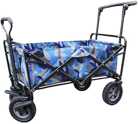 GODFSAHG Outdoor Camping Faltbarer Gartenwagen Wagen mit 4 Rädern Strand & Festival Einkaufswagen Pull Truck