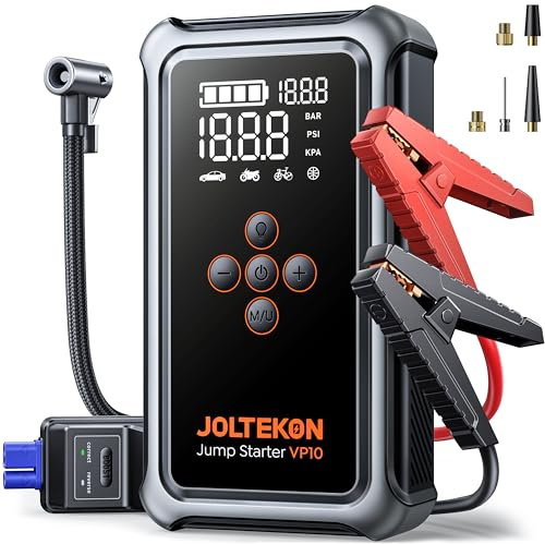 5000A 150PSI Jump Starter Power Pack with Air Compressor, 12V Car Battery Booster Jump Starter Power Bank(all Gas/10L Diesel), Car Starter with LED Flashlight, Jump Pack with Jump Leads