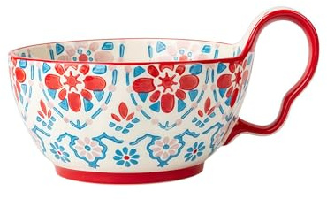 yampiyt Soup Bowls, Soup Mugs, Polish Ceramic Hand Painted Soup Bowl, Dishwasher & Microwave Safe