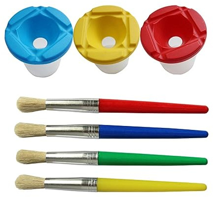 Homoyoyo Brush Cup Brush for Boys and Girls Tool Boys and Girls Drawing Tool Use As Washing Holder Kit for Diy Drawing Supplies for Graffiti Activities