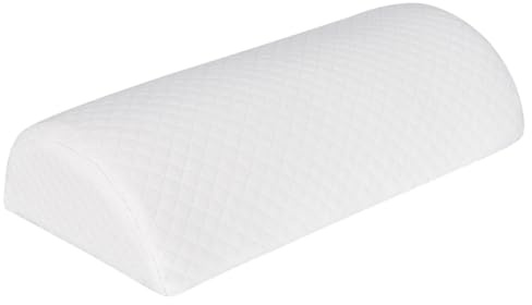 ROMISBABA Memory Schaum Bein und Kniekissen Ergonomisch Gewölbt zur Druckentlastung und Durchblutungsförderung Halbmondförmiges Beinkissen für Bett und Sofa Weiß für Seitenschläfer und