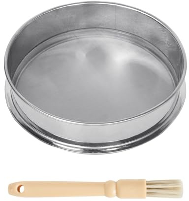 Setaccio Farina Rotondo 20cm, 120 Maglie Acciaio Inossidabile, Farina Scolapast, Fine Setaccio per Farina Professionale, Facile da Pulire Adatto per Setacci per la Farina e la Zucchero a Velo