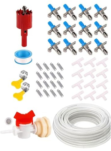Systèmes d'eau potable pour petits animaux - Design anti-déversement - Installation facile - Kit d'abreuvoir pour clapier - Accessoires pour cage - Accessoires pour