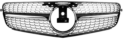 Kühlergrill Für Benz C-Klasse W204 2008-2014 C180 C200 C350 S204 Kühlergrill In Glänzendem Schwarz Im Für AMG-Stil Für Die Frontstoßstange Sport Kühlergrill(Diamonds-Black)