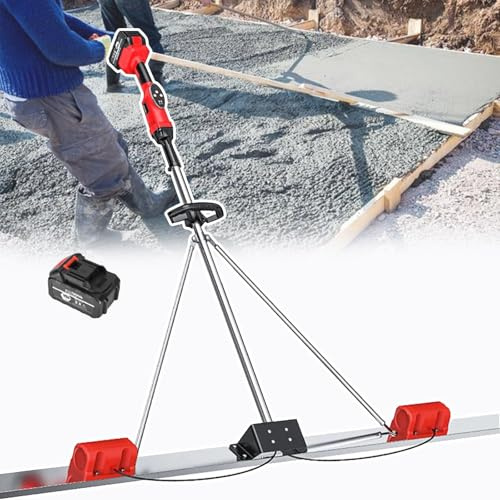 Attrezzo Vibrante Per Massetto in Calcestruzzo, Con 1 Batteria, Display Digitale + 9 Impostazioni Di Velocità, Per La Posa Del Terreno, La Posa Delle Fondamenta,B