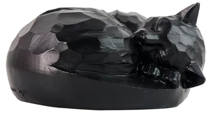 MagiDeal Urne funéraire pour Chat, Statue commémorative pour Animal de Compagnie, Ornement résistant aux intempéries, Sculpture Animale pour Cour, cimetière,