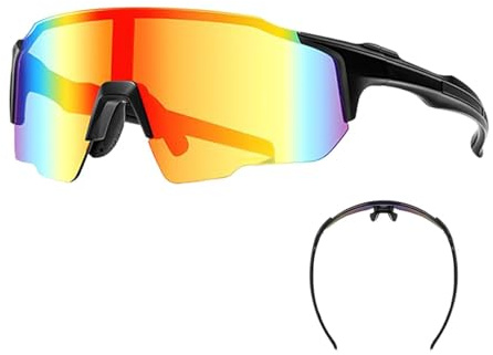 UV-adaptiva solglasögon – fotokroma, ljuskänsliga glas, kompletta UV400-skyddsglasögon, hållbar sportramkonstruktion, bländfri synförbättring | mountainbike utomhusglasögon, färg, Siehe Beschreibung